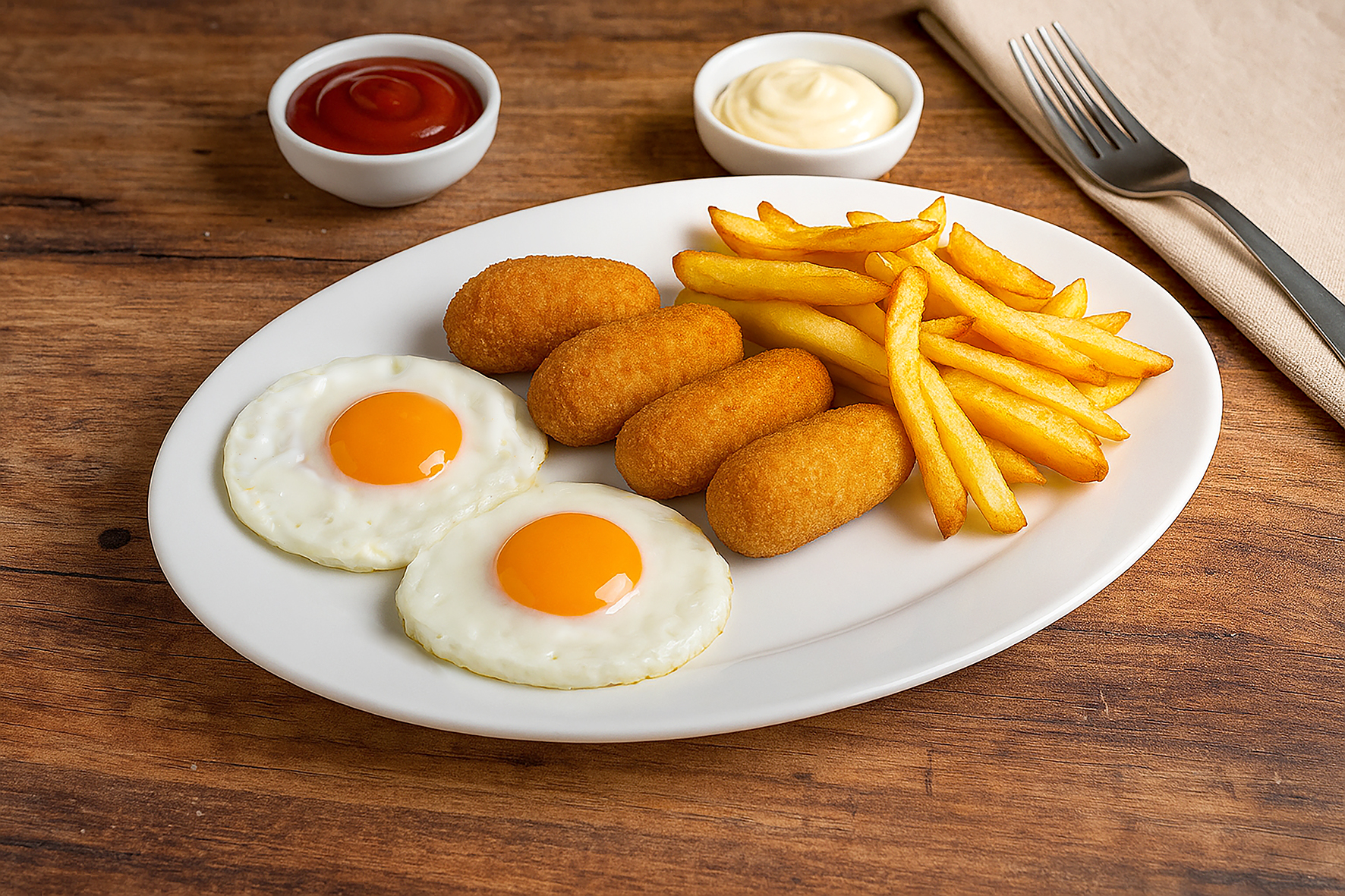 Croquetas de jamón y boletus
